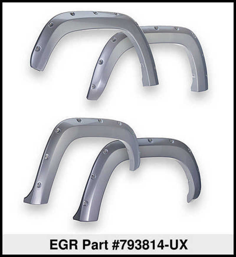 EGR 11-15 Ford Super Duty Bolt-On Look Color Match Fender Flares - Set - Ingot Silver Fender Flares EGR