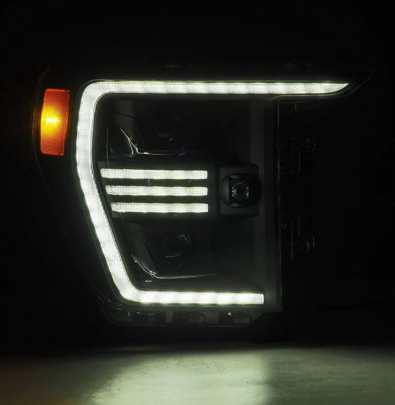 AlphaRex 21-22 Ford F150 PRO-Series Projector headlights Black w/Activ Light/Seq Signal Headlights AlphaRex
