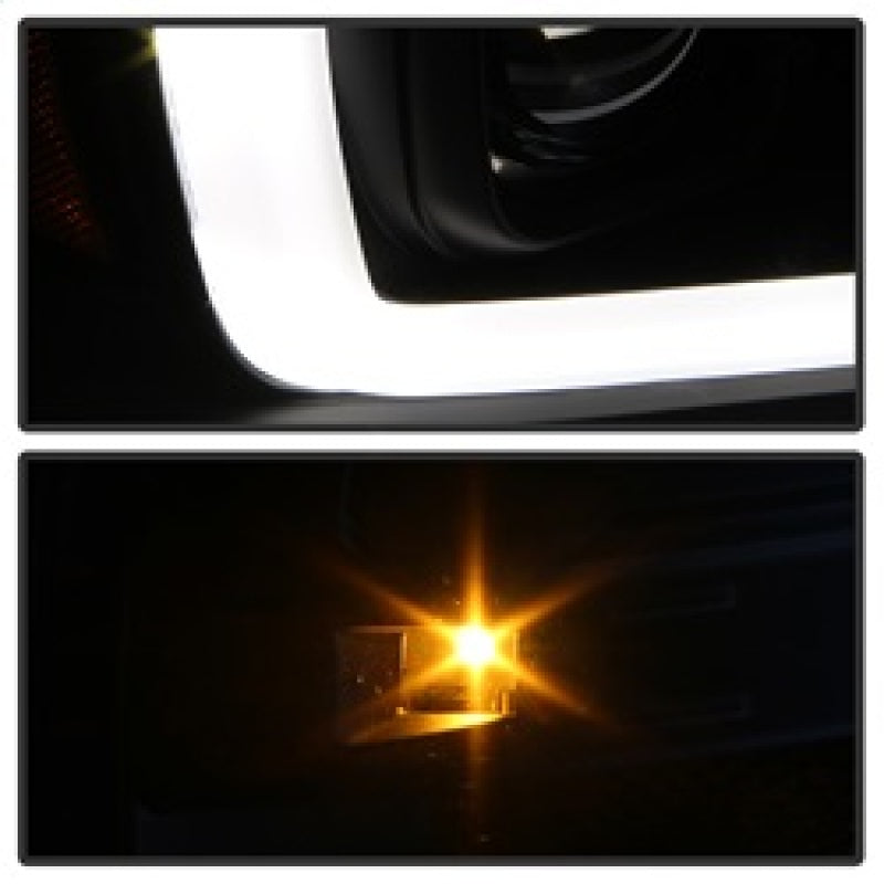 Spyder 04-08 Ford F-150 Projector Headlights - Light Bar DRL - Black PRO-YD-FF15004V2-LB-BK Headlights SPYDER