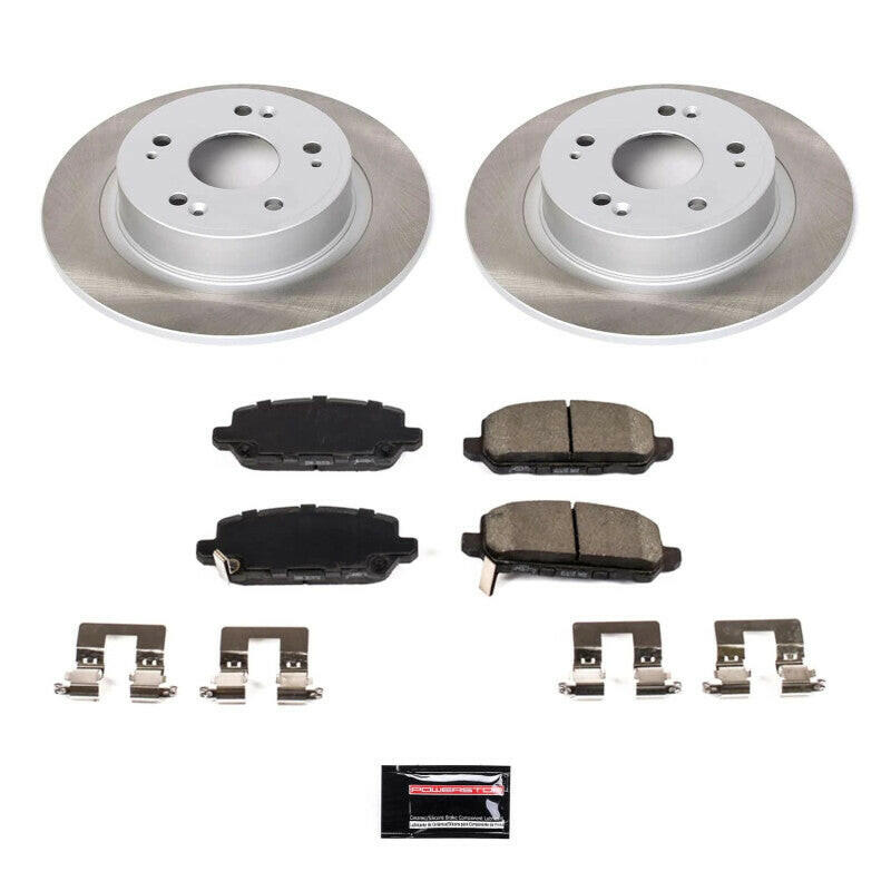 Power Stop 16-22 Honda HR-V Rear Semi-Coated Rotor Kit Brake Kits - Performance Blank PowerStop