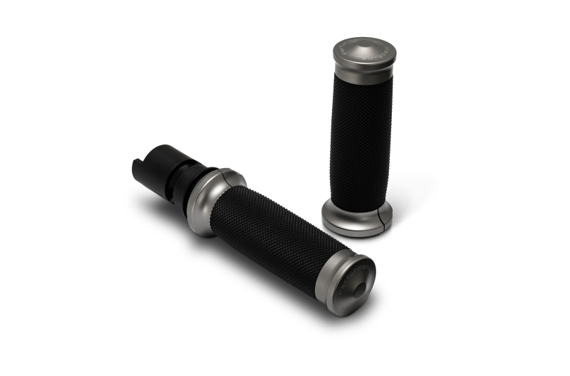 Performance Machine 24-25 Touring, 2025 Softail TBW Contour Handle Grip Set - Gun Metal Gray Grips Performance Machine