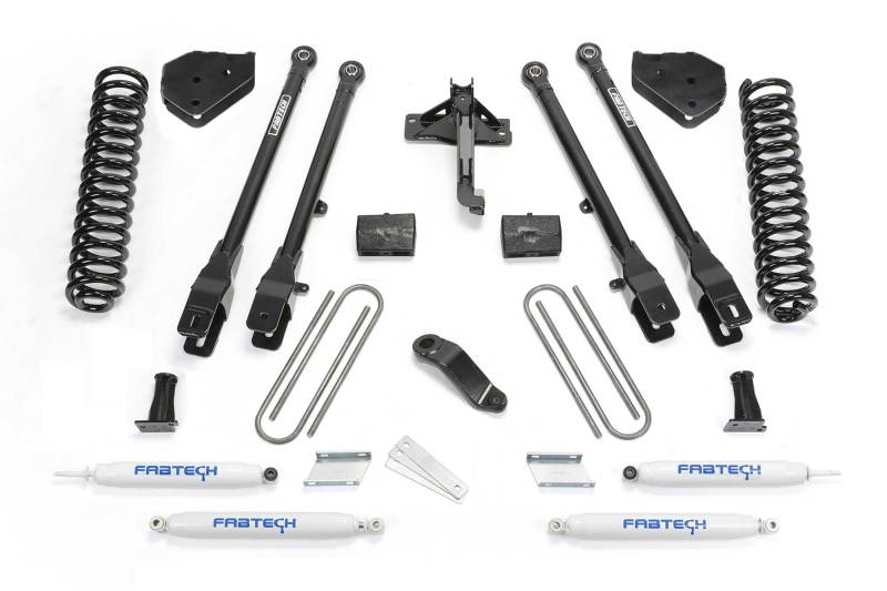 Fabtech 17-21 Ford F250/F350 4WD Diesel 4in 4Link Sys w/Coils & Perf Shks Lift Kits Fabtech