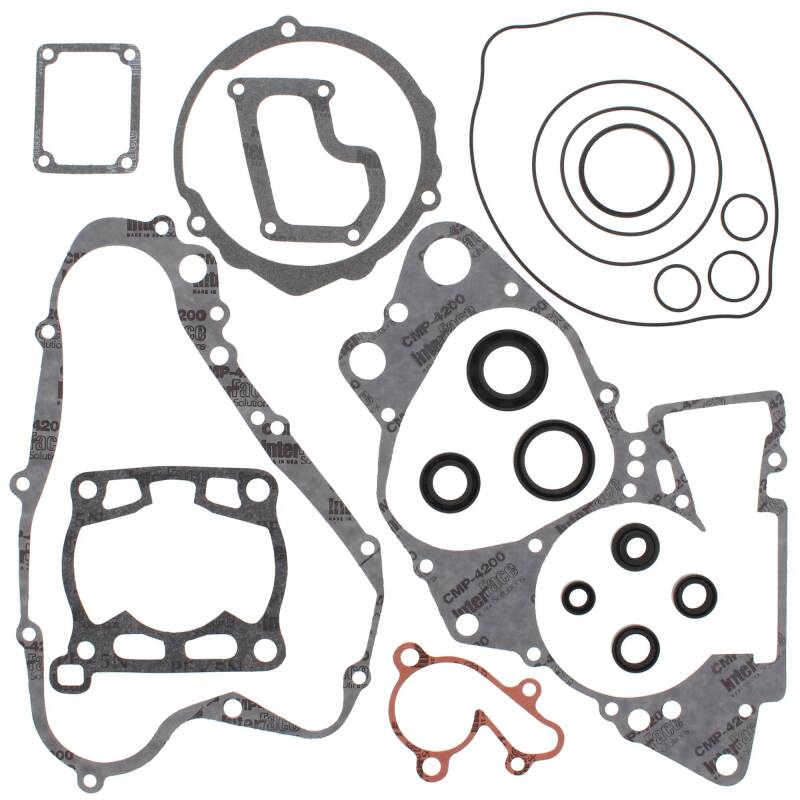 Vertex Gaskets 1990 Suzuki RM125 Complete Gasket Kit w/ Oil Seals Engine Hardware Vertex Pistons