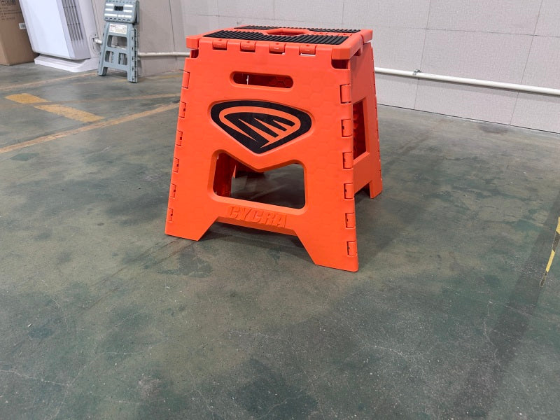 Cycra Fold Up Motostand Orange W/Decal Bike Stands Cycra