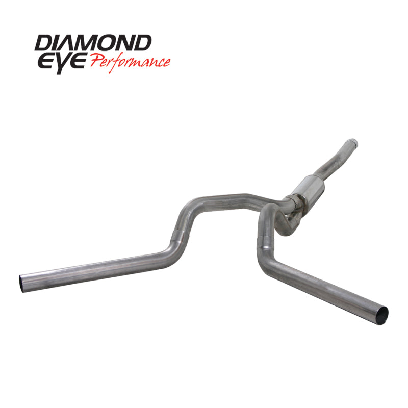 Diamond Eye KIT 4in Catback MFLR RPLCMENT PIPE DUAL SS: 2006-2007.5 CHEVY/GMC 6.6L 2500/3500 Catback Diamond Eye Performance