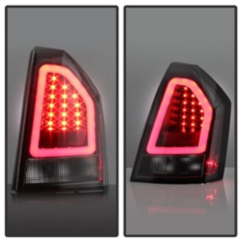 Spyder Chrysler 300 05-07 V2 Light Bar LED Tail Lights - Black ALT-YD-CHR305V2-LED-BK Tail Lights SPYDER