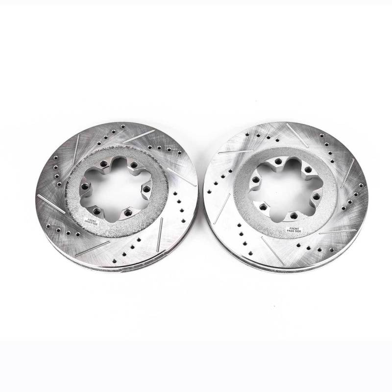 Power Stop 09-12 Chevrolet Colorado Front Evolution Drilled & Slotted Rotors - Pair Brake Rotors - Slot & Drilled PowerStop
