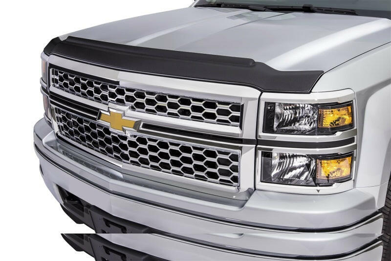 AVS 07-14 Chevy Tahoe Aeroskin II Textured Low Profile Hood Shield - Black Hood Deflectors AVS