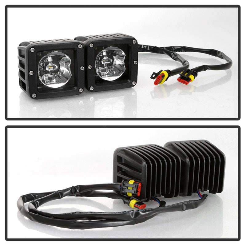 Spyder Dodge Ram 2013-2018 1500 Only Full LED Fog Lights W/Bracket and Universal Switch- Clear Fog Lights SPYDER