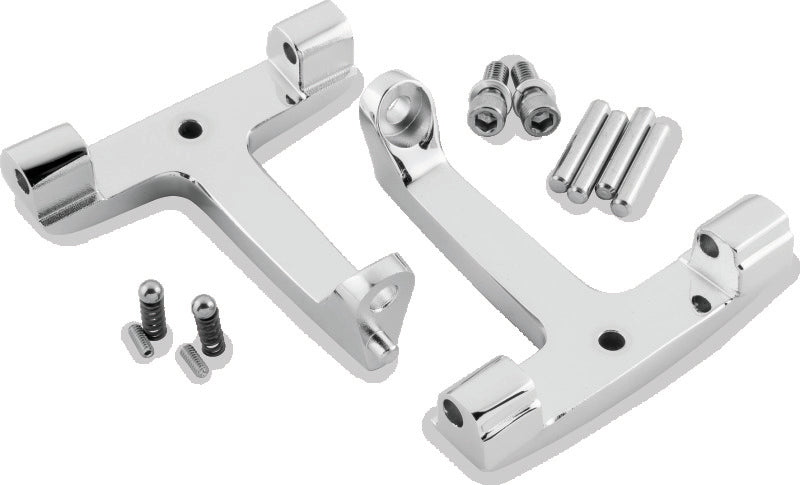 Bikers Choice 93-20 FLH FLT Chrome Passenger Floorboard Bracket Replaces H-D 53070-00A Footpegs Bikers Choice
