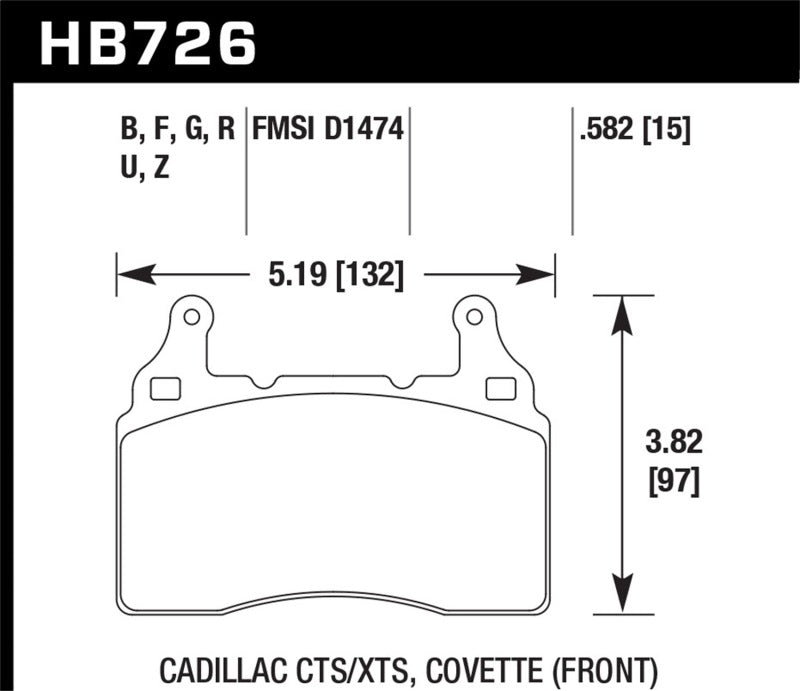 Hawk 2010-2015 Chevy Camaro SS HPS Street Front Brake Pads Brake Pads - Performance Hawk Performance
