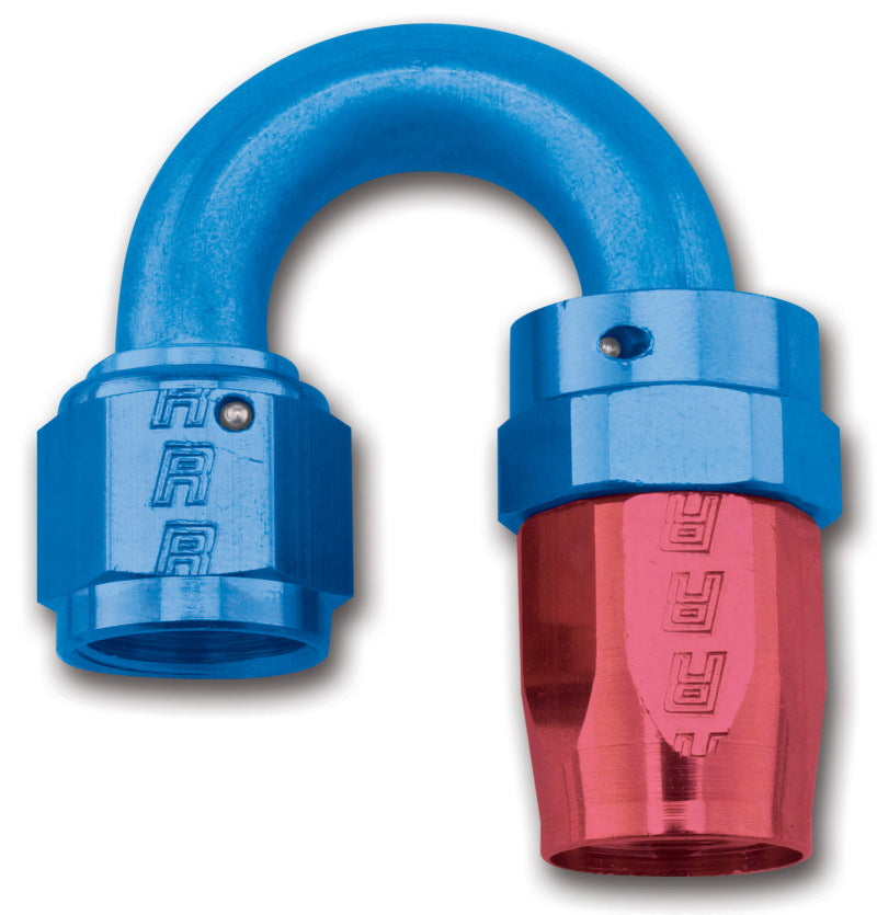 Russell Performance -6 AN Red/Blue 180 Degree Full Flow Swivel Hose End (With 9/16in Radius) Fittings Russell