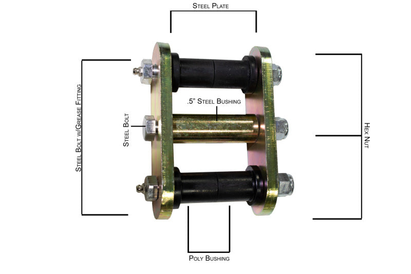 Fishbone Offroad 76-86 Jeep CJ-7 Rear Greaseable Shackle Shackle Kits Fishbone Offroad