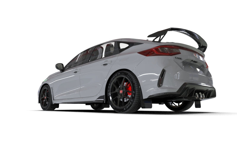 Rally Armor 23-25 Honda Civic Type R Black Mud Flap White Logo Mud Flaps Rally Armor
