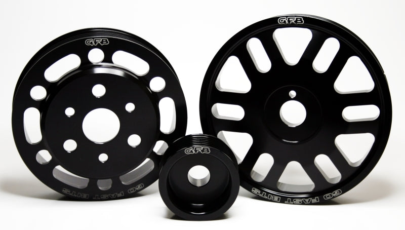GFB 13 Subaru BRZ / 13 Scion FR-S 3 Pc L/W Pulley Kit (Inc Crank/Alternator/Water Pump Pulleys) Pulleys - Crank, Underdrive Go Fast Bits