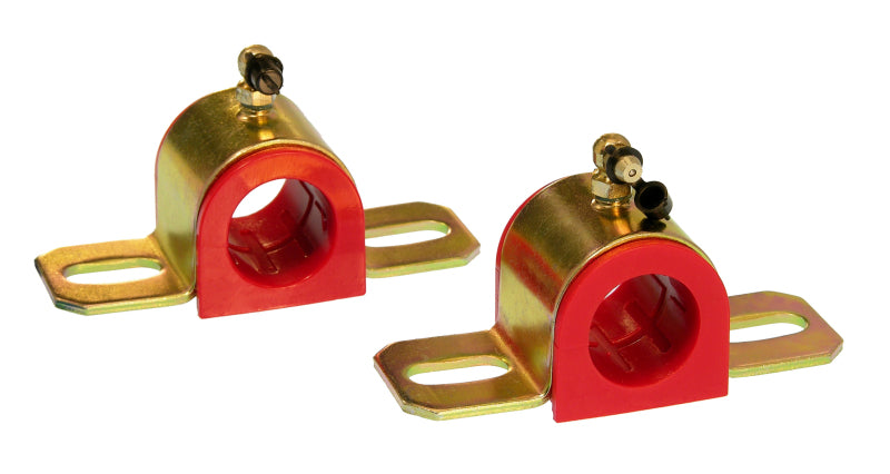 Prothane Universal 90 Deg Greasable Sway Bar Bushings - 1 1/8in - Type B Bracket - Red Sway Bar Bushings Prothane