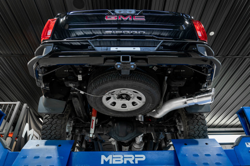 MBRP 20-23 Chevrolet Silverado 2500HD 6.6L Armor Lite AL Steel Single Side Exit 5in DPF Back Exhaust DPF Back MBRP