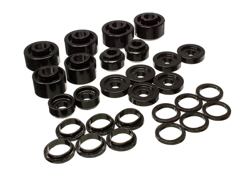 Energy Suspension 99-07 Ford F-250/F-350 SD 2/4WD Crew Cab Body Mount Set - Black Bushing Kits Energy Suspension