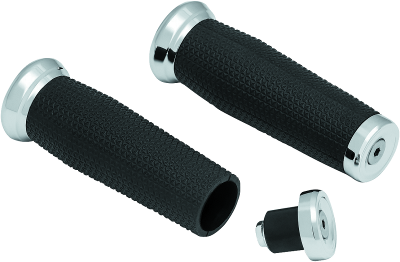 Kuryakyn Thresher Grip Metric Chrome Grips Kuryakyn