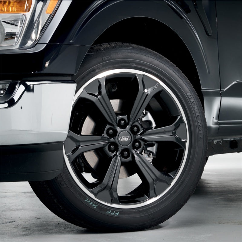 Ford Racing 15-23 F-150 22in Wheel Kit - Black w/Machined Face Wheels - Cast Ford Racing