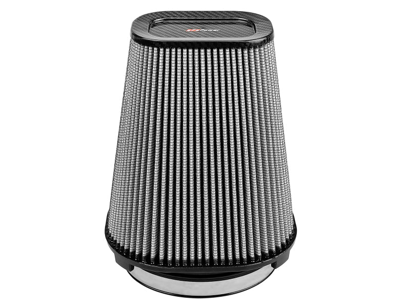 aFe MagnumFLOW Pro Dry S Air Filter (7.5x5.5in) F x (9x7in) B x (5.75x3.75in) T (Carbon) x 10in H Air Filters - Universal Fit aFe