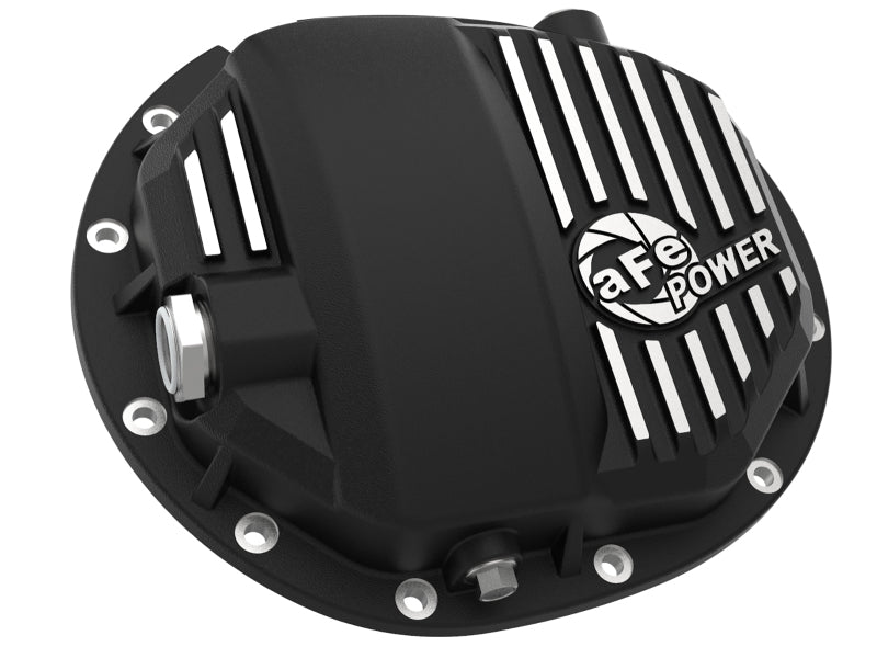aFe Power Pro Series AAM 9.5/9.76 Rear Diff Cover Black w/Mach Fins 14-19 GM Silverado/Sierra 1500 Diff Covers aFe