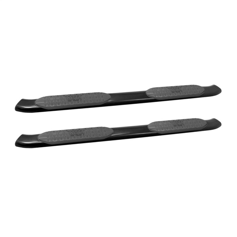 Westin 2014-2018 Chevy Silverado 1500 Crew Cab PRO TRAXX 5 Oval Nerf Step Bars - Black Nerf Bars Westin