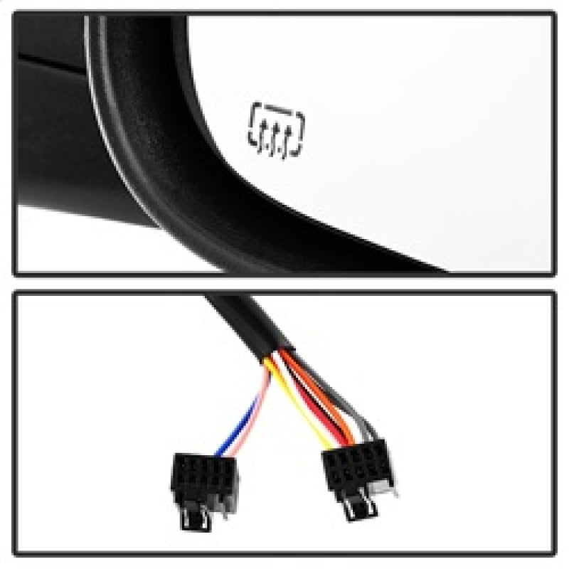 xTune Dodge Ram 1500 09-12 Power Heated Adjust Mirror Black Housing Right MIR-DRAM09S-PWH-R Side Mirrors SPYDER