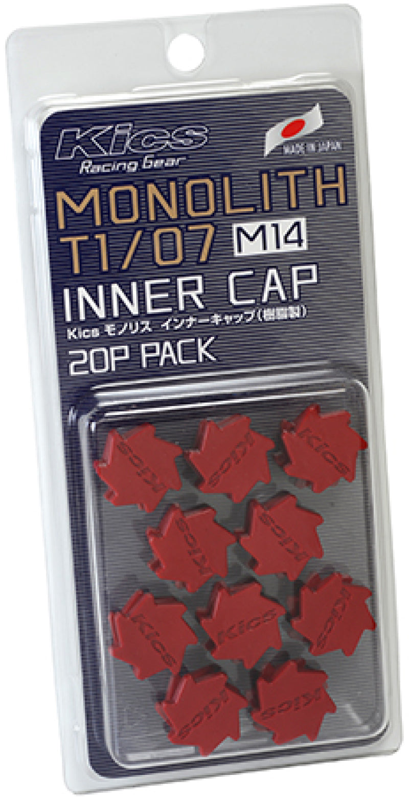 Project Kics M14 Monolith Cap - Red (Only Works For M14 Monolith Lugs) - 20 Pcs Wheel Accessories Project Kics