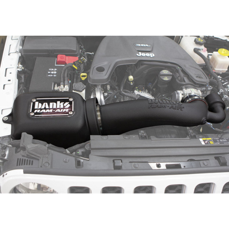 Banks Power 18-20 Jeep 3.6L Wrangler (JL) Ram-Air Intake System Short Ram Air Intakes Banks Power