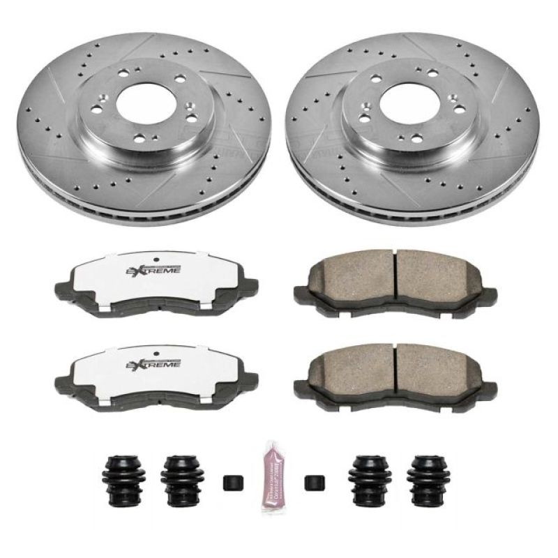 Power Stop 06-12 Mitsubishi Eclipse Front Z26 Street Warrior Brake Kit Brake Kits - Performance D&S PowerStop