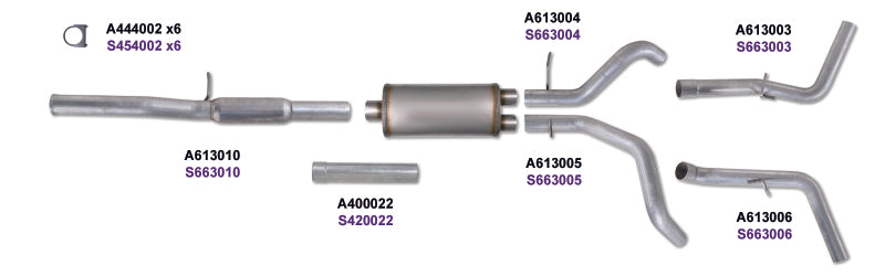 Diamond Eye KIT 3in Catback DUAL GAS AL CHEVY/GM 4.3L 5.3L 1500 Catback Diamond Eye Performance