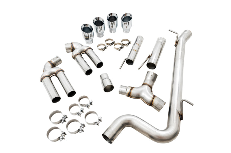 AWE Tuning Audi 8V S3 Track Edition Exhaust w/Chrome Silver Tips 102mm Catback AWE Tuning