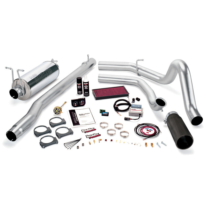 Banks Power 99.5 Ford 7.3L F250/350 Auto Stinger System - SS Single Exhaust w/ Black Tip Performance Packages Banks Power