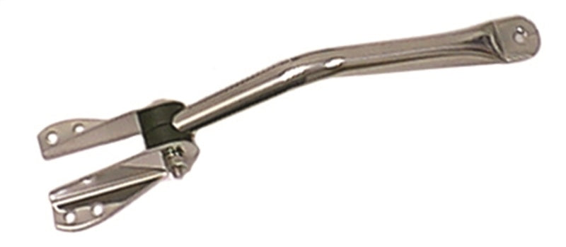 Rugged Ridge 55-86 Jeep CJ Stainless Steel Left Mirror Arm & Bracket Exterior Trim Rugged Ridge