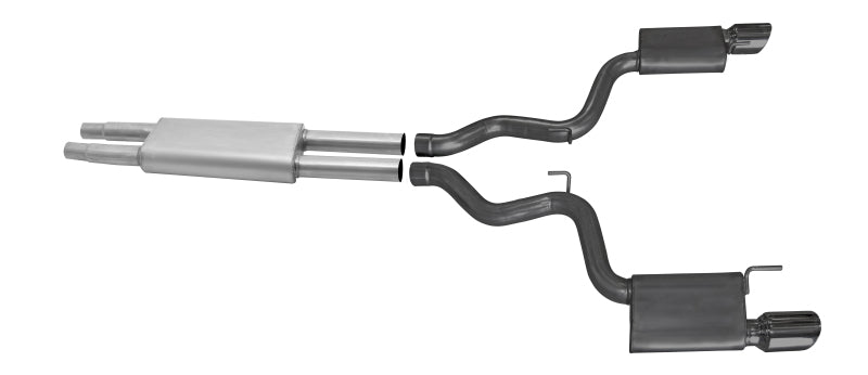 Gibson 15-17 Ford Mustang V6 3.7L 3in Cat-Back Dual Exhaust - Black Elite (Ceramic) Catback Gibson