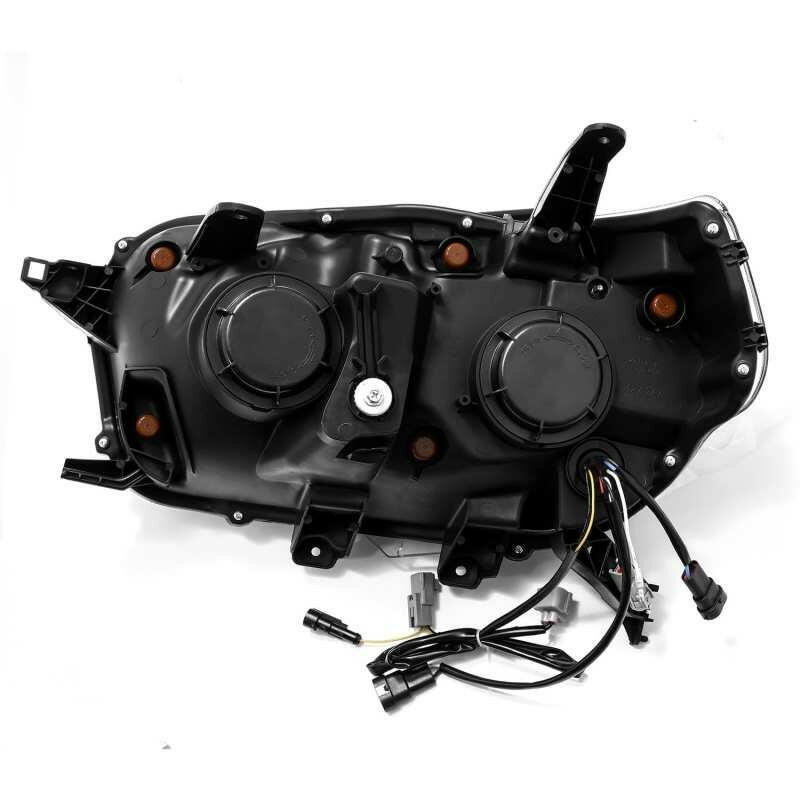 AlphaRex 10-13 Toyota 4Runner NOVA LED Proj Headlights Plank Style Alpha Black w/Seq Signal/DRL Headlights AlphaRex