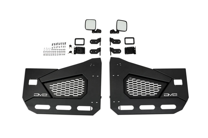 DV8 Offroad 18-22 Jeep Wrangler JL/JT Spec Series Half Doors - Front Set Doors DV8 Offroad