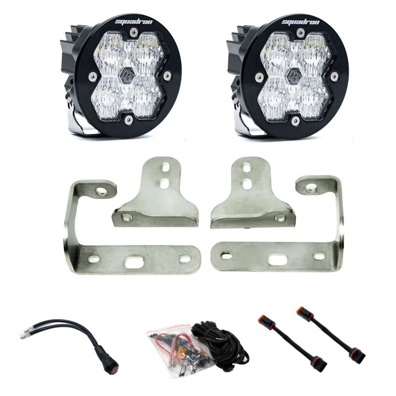 Baja Designs 18-25 JL/JT / 20-25 Gladiator Sport Bumper Squadron-R Sport 2.0 Fog Kit (WC) - Clear Fog Lights Baja Designs