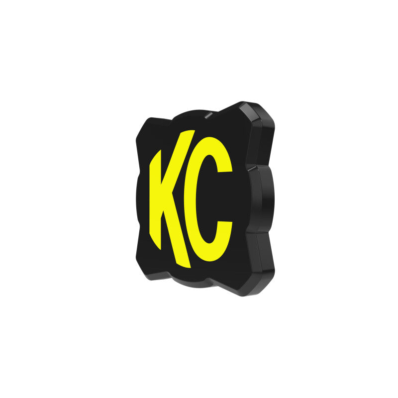 KC HiLiTES FLEX ERA 1 Single Light Cover ONLY (Black/Yellow KC Logo) Light Accessories and Wiring KC HiLiTES