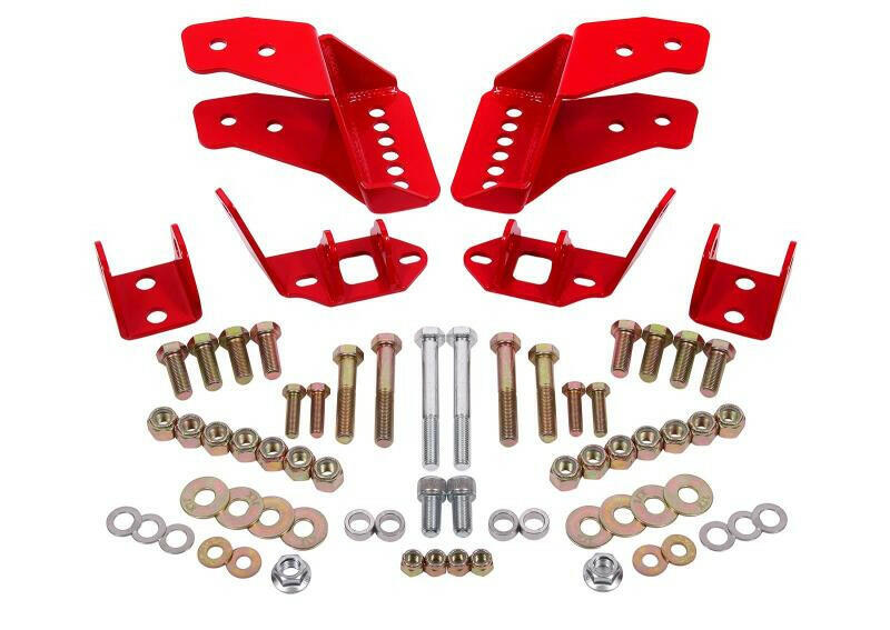 BMR 78-87 G-Body Coilover Conversion Kit Rear Adjustable Shock Mount Without CAB - Red Coilover Components BMR Suspension