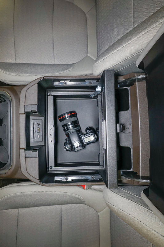 Tuffy Console Safe W/ Keyed Lock For Chevrolet Silverado And Gmc Sierra W/ Flow Thru Console Cargo Boxes & Bags Tuffy Products