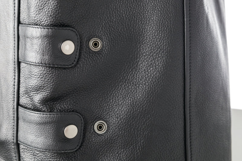 Kuryakyn Leather By River Road Plains Leather Vest Black - Small Vests Kuryakyn