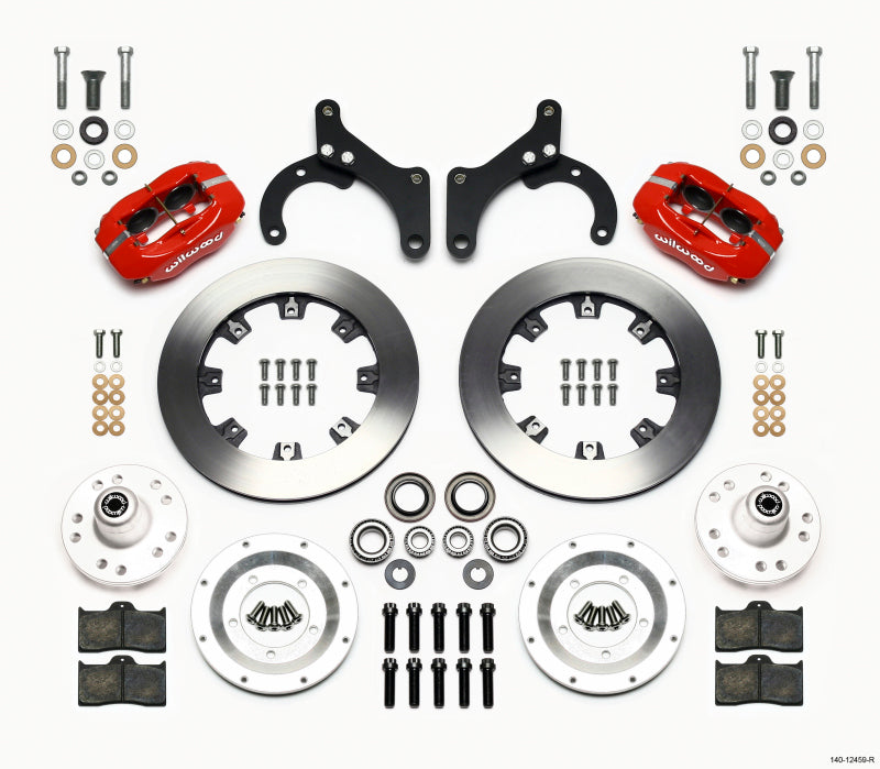 Wilwood Forged Dynalite Front Kit 12.19in Red 59-64 Chevy Impala / 63-64 Corvette Big Brake Kits Wilwood