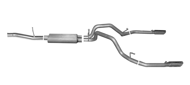 Gibson 10-13 GMC Sierra 1500 SLE 4.8L 2.25in Cat-Back Dual Split Exhaust - Stainless Catback Gibson