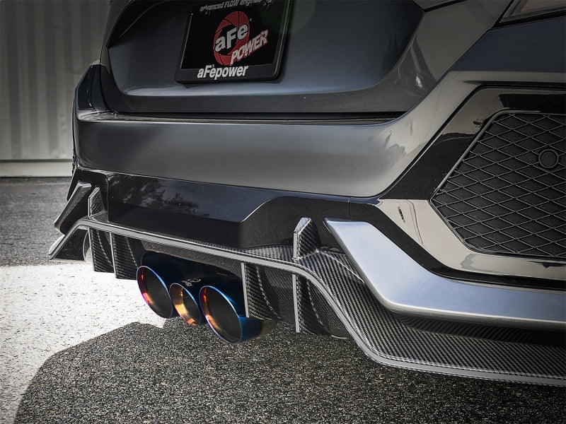 aFe Takeda 3in 304 SS Cat-Back Exhaust w/ Blue Flame Tips 2017+ Honda Civic Type R I4 2.0L (t) Catback aFe