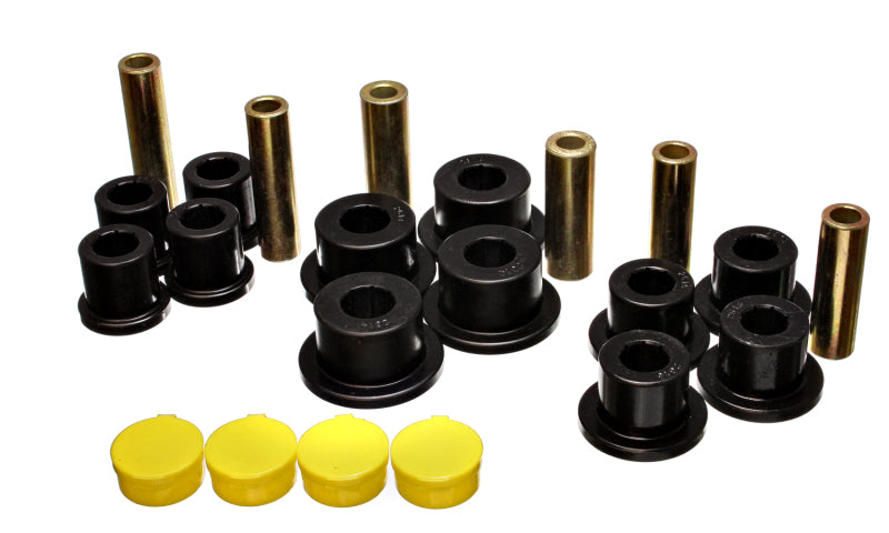 Energy Suspension 02-05 Dodge Ram 1500 2WD Black Rear Leaf Spring Bushing Set Bushing Kits Energy Suspension