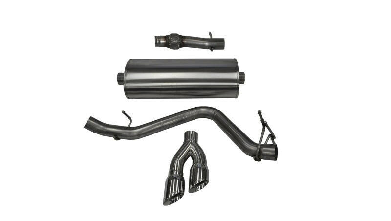 Corsa 14-19 GMC Sierra/Chevy Silv 1500 Reg. Cab/Std. Bed 5.3L V8 Polished Single Side CB Exhaust Catback CORSA Performance