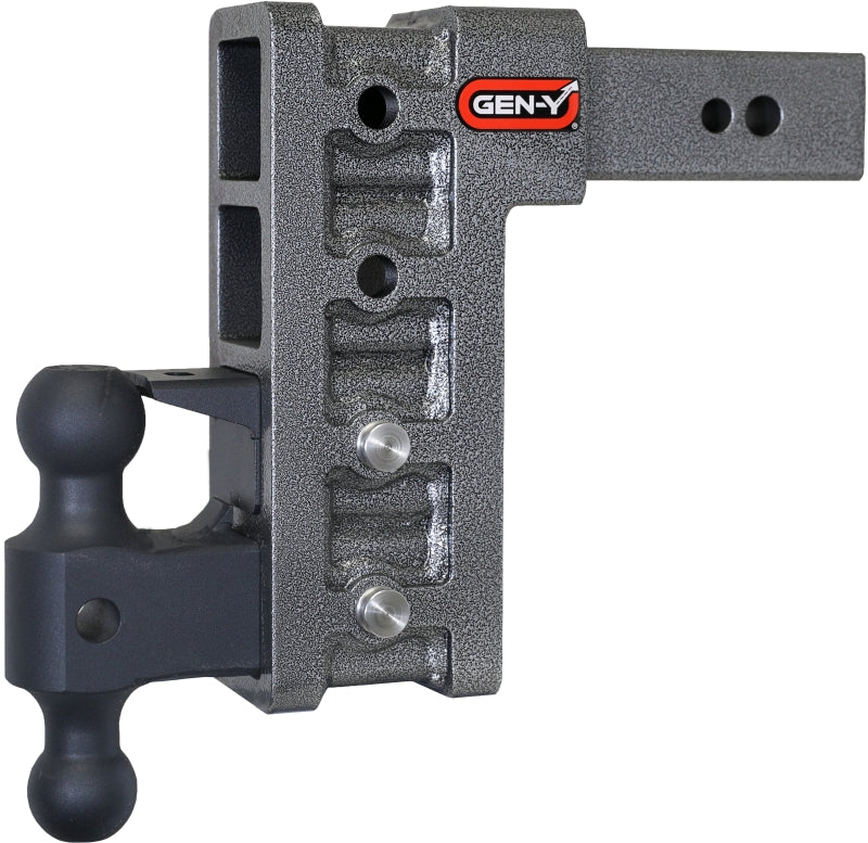 Gen-Y Mega Duty 2.5in Shank 9in Drop 3.5K TW 32K Hitch w/GH-0161 Dual-Ball/Pintle Lock Hitch Receivers GEN-Y Hitch