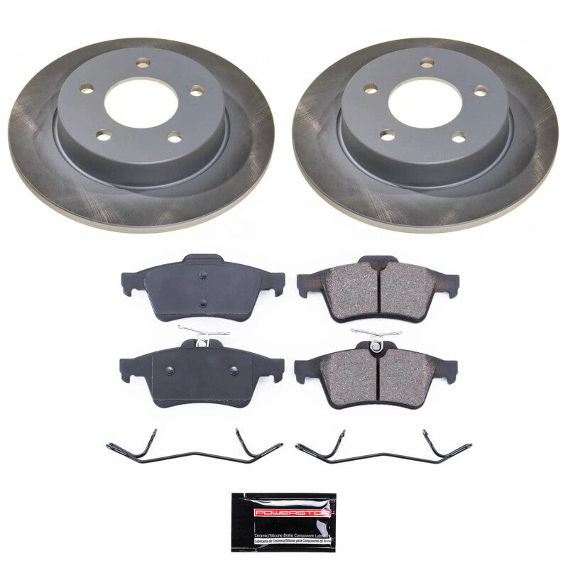 Power Stop 06-13 Mazda 3 Rear Semi-Coated Rotor Kit Brake Kits - Performance Blank PowerStop